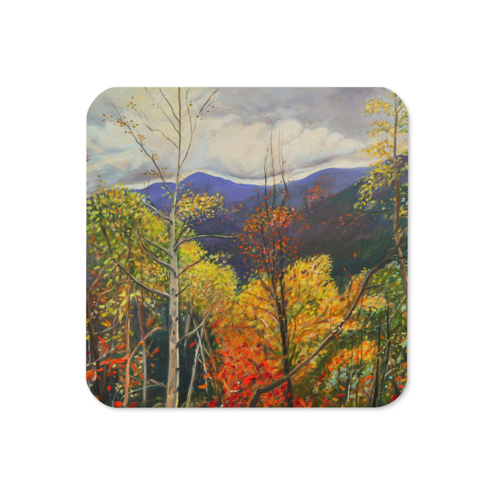 Fall in Adirondacks 3 - Cork-back coaster