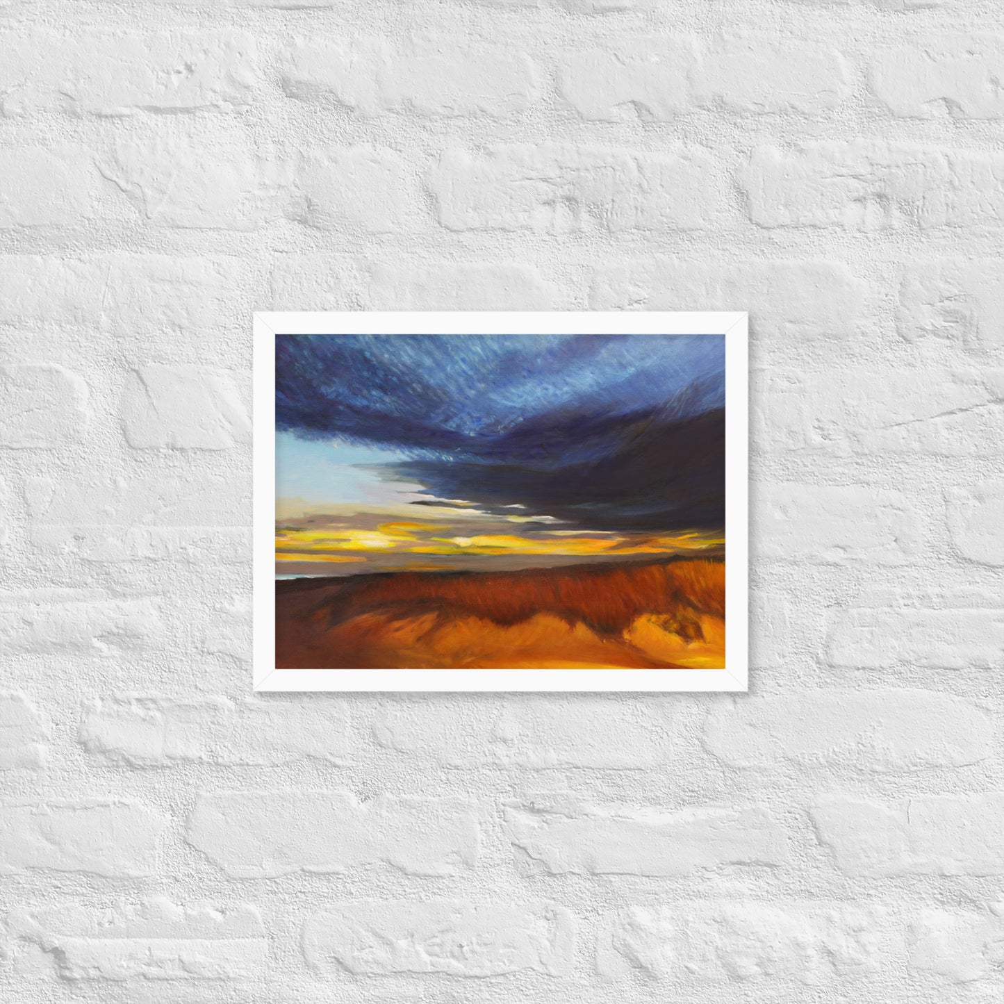 Sand Dunes at Sunset - Framed Matte Paper Poster