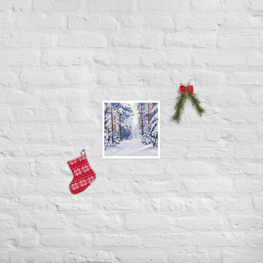 Winter Scene - Matte Paper Poster