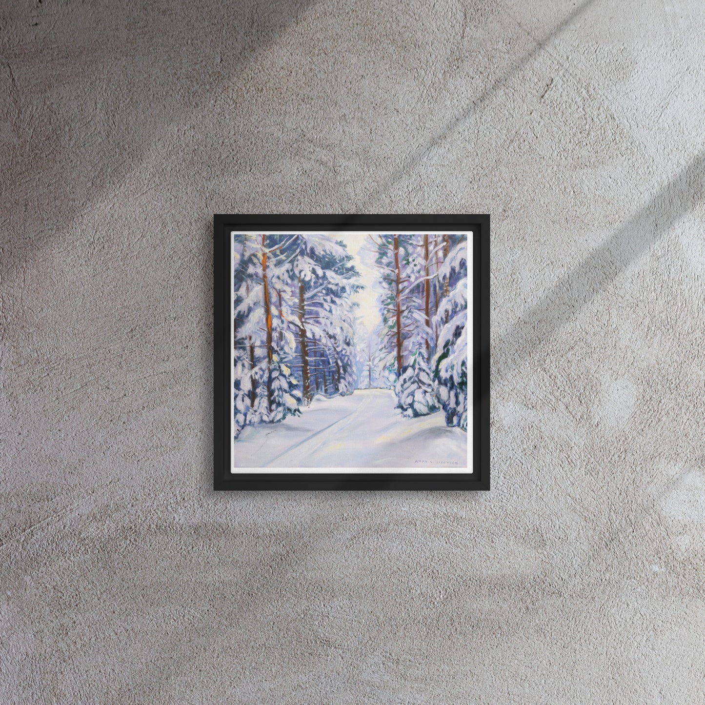 Winter Scene - Framed canvas