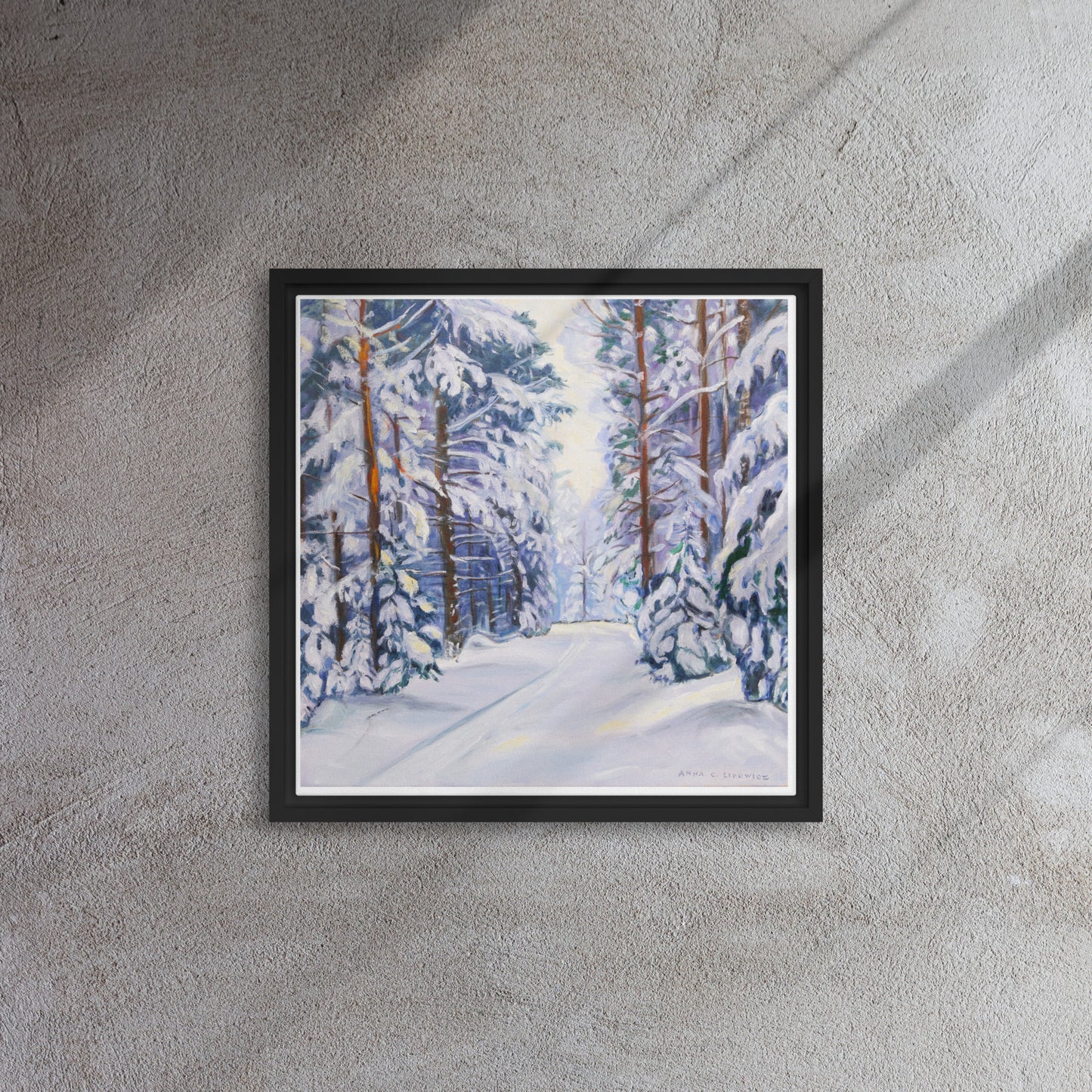 Winter Scene - Framed canvas